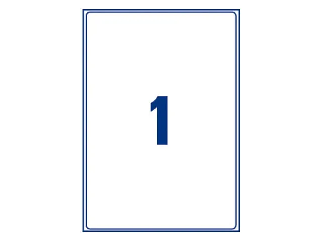 Etiket Avery Zweckform L7917-10 210x297mm polyethyleen wit 10 stuks