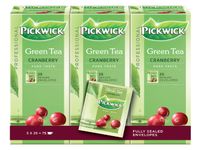 Thee Pickwick groen cranberry 25 zakjes van 1.5gr