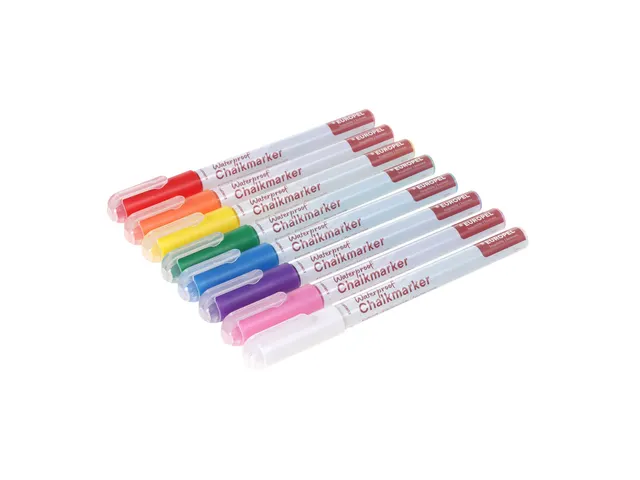 Krijtstift Europel watervast 1-3mm assorti etui 8 stuks
