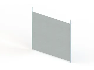 scheidingsplaat,v. inhaakstelling,HxD 400x400mm,doorgaand,staal - 1