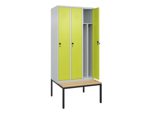locker voor scheiding van kleding,HxBxD 2120x900x815mm,3vak