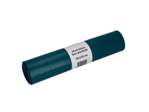 Afvalzak Cleaninq 70x110cm LDPE recycled T70 120 Liter blauw