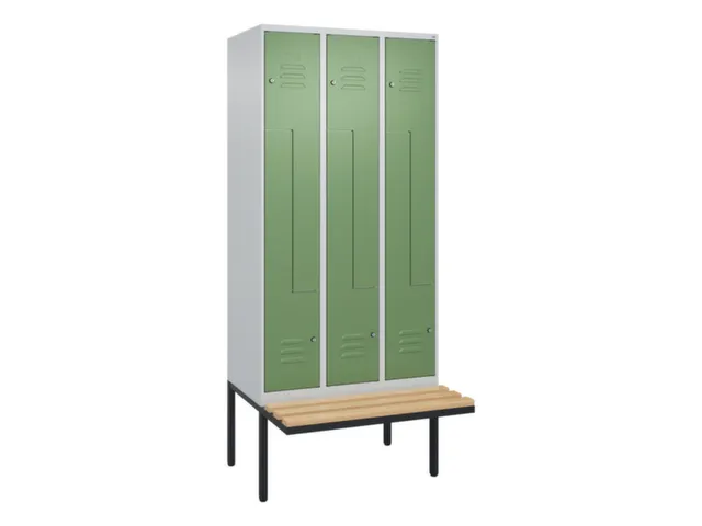 Z-garderobekast,HxBxD 2120x900x815mm,6vak,vak B 300mm,cil.-slot