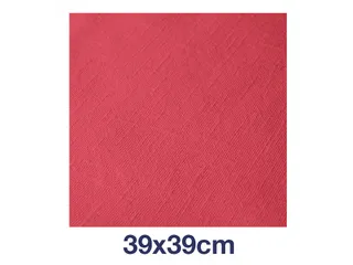 Linstyle Dinnerservet 39x39cm 1/4 vouw rood 14x50 stuks - 3