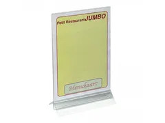 Menustandaard A4 acry.klemvoet