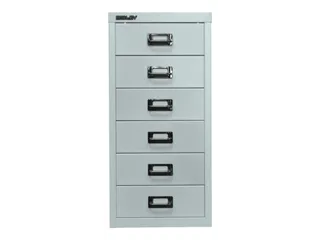 kantoor-ladekast HxBxD 590x278x380mm 6 laden romp lichtgrijs staal - 3