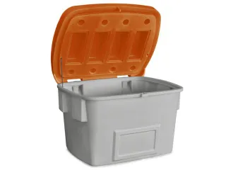 strooigoedbak,700l,HxBxD 930x1400x1070mm,PE,grijs,deksel oranje - 1
