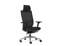 Bureaustoel Deluxe Lendensteun Zwart Met Hoofdsteun