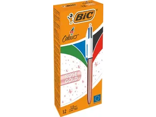 balpen 4 Colour Shine, rosé goud, doos van 12 stuk - 2