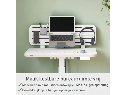 Leitz Ergo Bureau Ophangbord met laptophouder, 80x25 cm