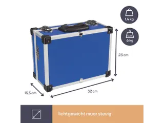 Aluminium Gereedschapskoffer 320x230x155mm 11.4 Liter Blauw - 6