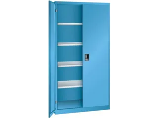 universele kast,HxBxD 1950x1000x580mm,4xStalen bodem,key lock,sokkel - 1