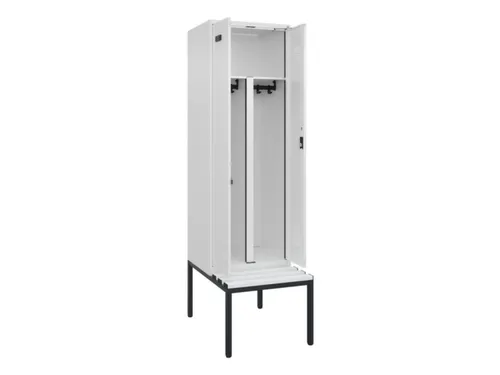 PBM-locker met bank,HxBxD 2120x600x815mm,2vak,vak B 300mm