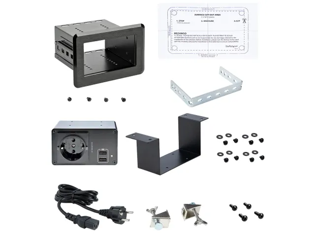 Contactdoos Vergadertafel enkel 2x USB-poorten