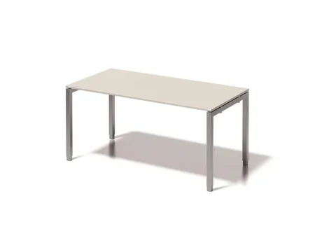 In hoogte verstelbaar bureau,HxBxD 650-850x1600x800mm,blad grijswit