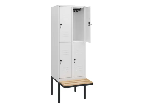 Dubbeldekse dekenkist,HxBxD 1950x600x815mm,2x2vak.,vak B 300mm