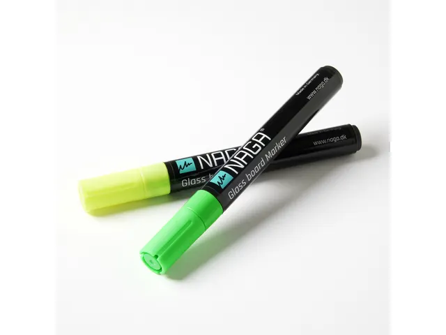 Marqueur craie vert/jaune 4,5 mm 2 pieces
