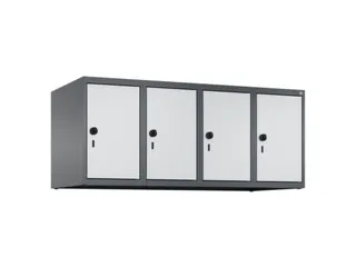opzetkast,v. locker,4vak.,vak B 300mm,HxBxD 500x1200x500mm,vleugeldeur - 1