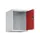 opzetkast,v. locker,1vak.,vak B 400mm,HxBxD 500x400x500mm,cilinderslot