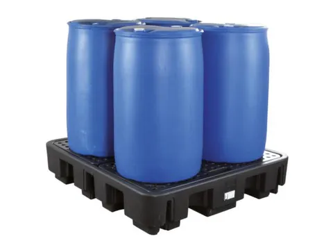 PE-opvangbak,v. 4x200l vat,opvangvol. 242l,HxBxD 280x1380x1290mm
