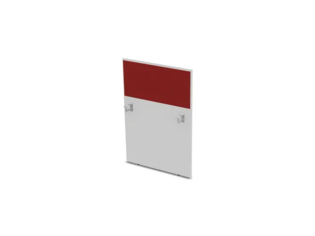 baliepaneel,v. bureau,aanbouw rechts,B 800mm,Bl-wit,BN4011-rood