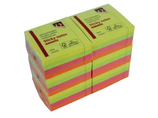 Memoblok Quantore 76x76mm neon kleuren assorti 4 kleuren - 2