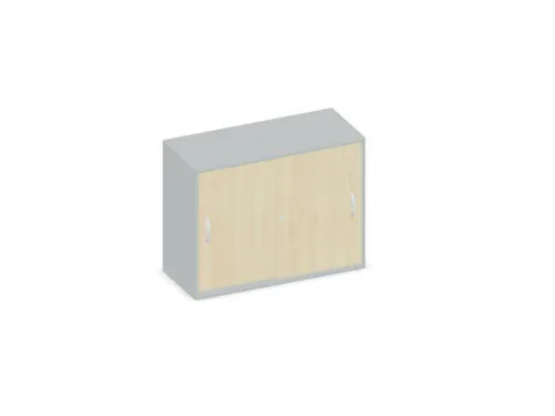 Schuifdeurkast 770x1000x430mm Romp Lichtgrijs Decor Front Esdoorn