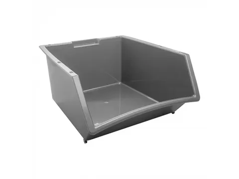 Denox Voorraadbak Kunststof Grijs Stapelbaar 25 liter 20x36x39cm