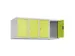 opzetkast,v. locker,4vak.,vak B 300mm,HxBxD 500x1200x500mm