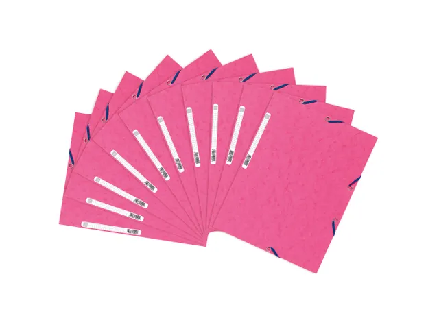 Elastomap 3 kleppen glanskarton 400g/m2 A4 Roze