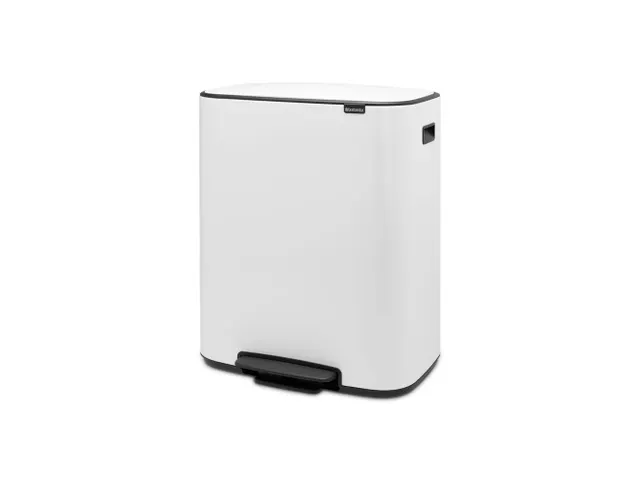 Afvalbak Bo Pedaalemmer Wit 2x30 Liter