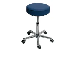 Draaikruk Gasveer Alu Voetkruis 530-690mm Kunstleer Skyblauw Wielen