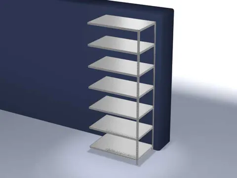 magazijnstelling,aanbouwveld,HxBxD 3000x1300x800mm,vaklast 200kg