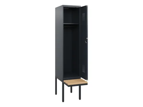 locker met bank,HxBxD 1950x400x815mm,1vak,vak B 400mm,cilinderslot