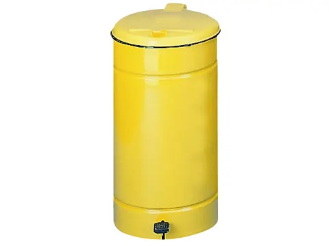 afvalverzamelaar,1x70l,HxØ 700x450mm,klemring,romp staal RAL1023