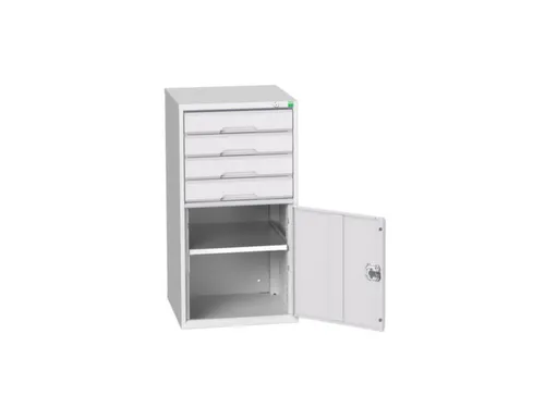 ladekast HxBxD 1000x525x550mm 4laden romp RAL7035 front RAL7035