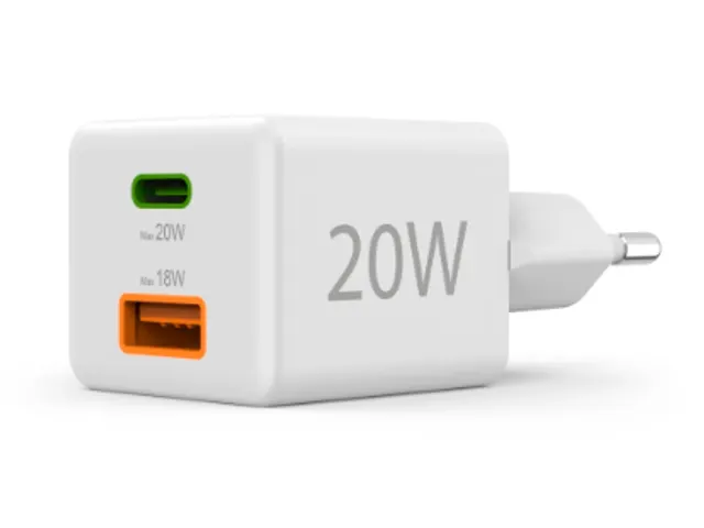 Oplader Hama USB-C/USB-A Mini PD 20W wit