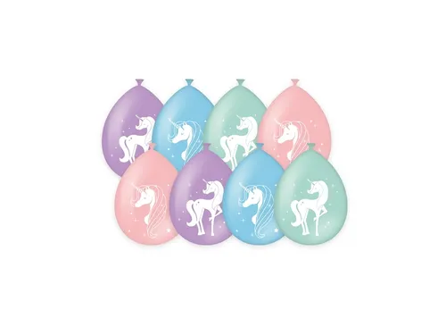 Balonnen Pastel Eenhoorn 30cm Party balloons Unicorn 8 stuks