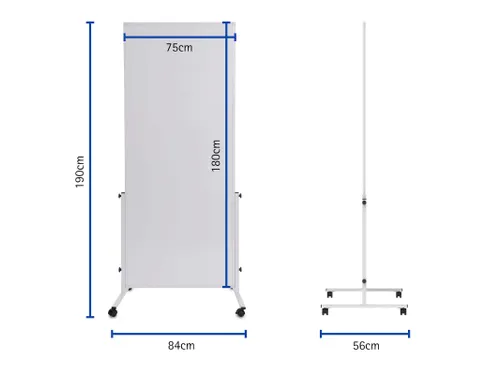 Mobiel Whiteboard MAULsolid Easy2move 75x180cm