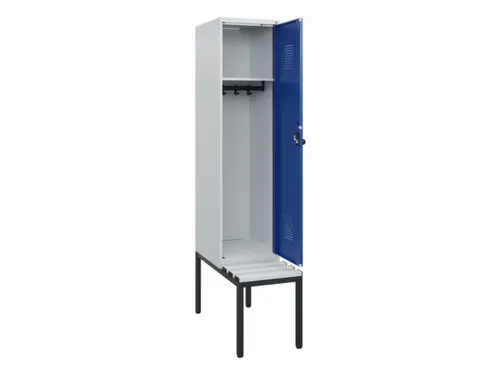 locker met bank,HxBxD 1950x400x815mm,1vak,vak B 400mm,draaigrendel