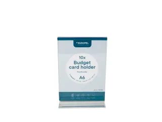 Kaarthouder Budget T-Standaard A6 1,5mm Staand Acryl set van 10 stuks - 2