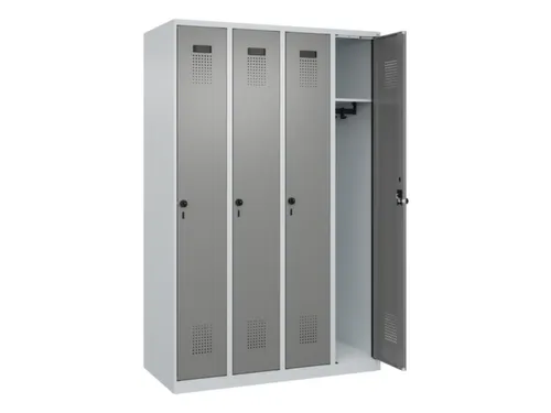 locker,HxBxD 1850x1200x500mm,4vak,vak B 300mm,draaigrendel