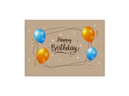 Placemat 45x32cm PVC Birthday Beige 6 Stuks