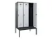 locker met bank,voor scheiding van kleding,HxBxD 2120x1200x815mm,3vak