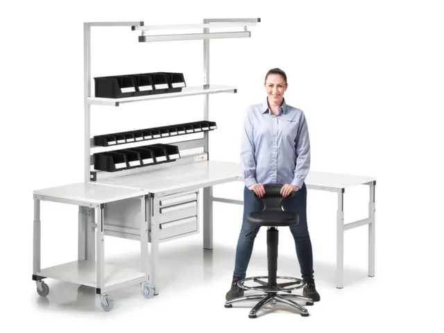 Tablette inférieure ESD pour chariot à plateau 1000x700mm gris clair