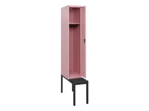 locker met bank,HxBxD 1950x300x815mm,1vak,vak B 300mm,cilinderslot