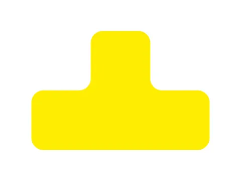 plaksymbool,T-vorm,markering HxB 100x150mm,PVC,geel