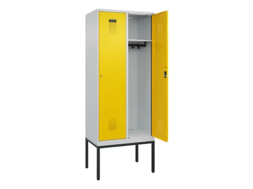 locker,HxBxD 2120x800x500mm,2vak,vak B 400mm,cil.-slot,voetonderstel