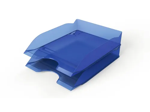 Brievenbakje Stapelbaar Basic A4 Transparant Blauw