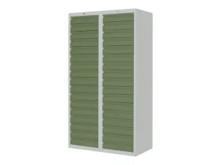 ladekast HxBxD 1800x1000x500mm 34laden RAL7035 front RAL6011 - 2
